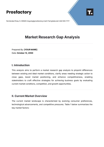 Free Market Research Gap Analysis Template to Edit Online