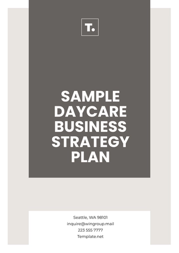 Free Sample Daycare Business Strategy Plan Template to Edit Online
