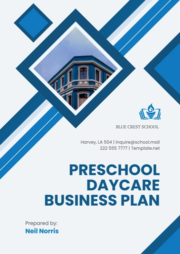 Free Preschool Daycare Business Plan Template to Edit Online