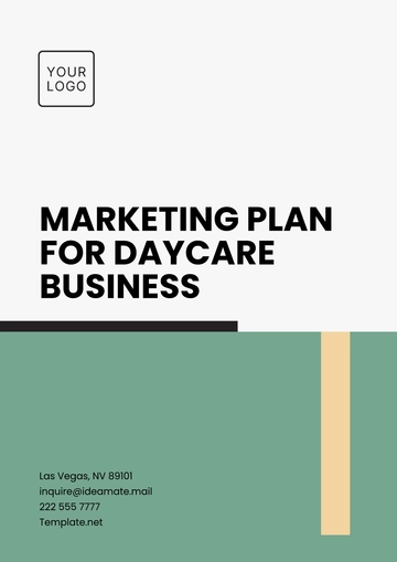 Free Marketing Plan for Daycare Business Template to Edit Online
