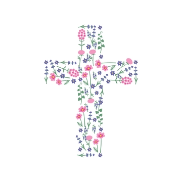 Free Floral Cross Clipart to Edit Online