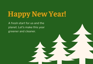 Free Eco-Friendly New Year Card Template to Edit Online