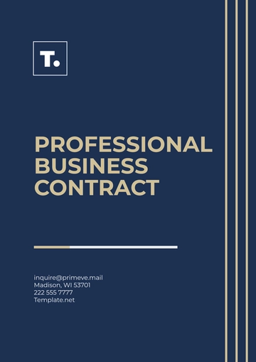 Free Professional Business Contract Template to Edit Online