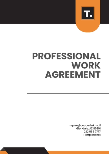 Free Professional Work Agreement Template to Edit Online