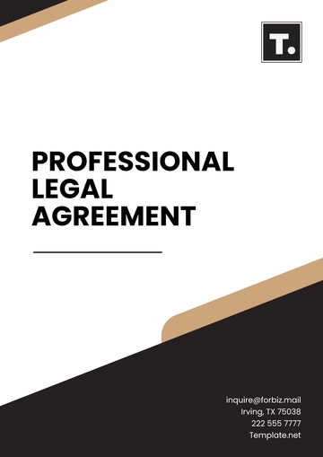 Free Professional Legal Agreement Template to Edit Online