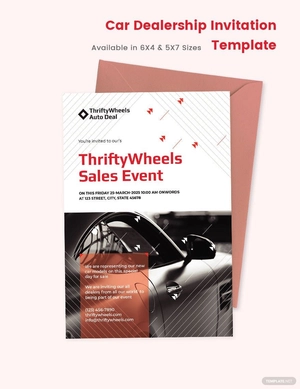 Car Dealership Invitation Template