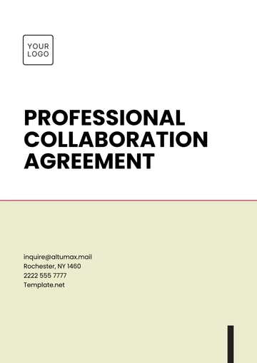 Free Professional Collaboration Agreement Template to Edit Online