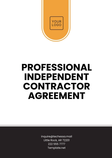 Free Professional Independent Contractor Agreement Template to Edit Online