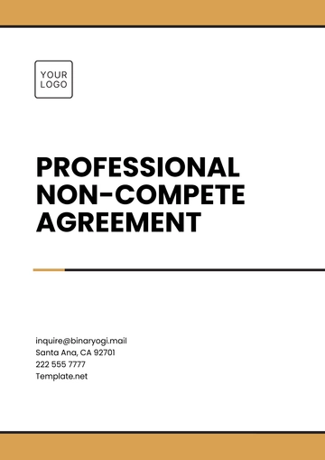 Free Professional Non-Compete Agreement Template to Edit Online