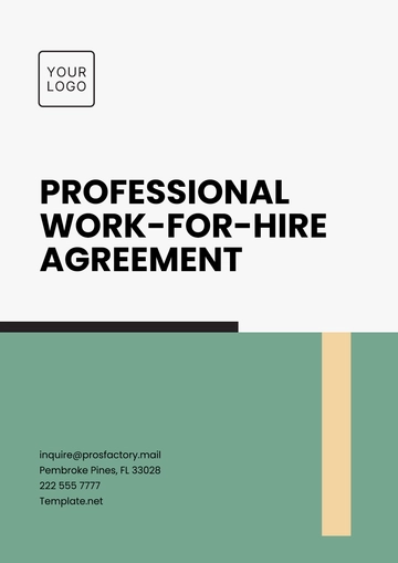 Free Professional Work-for-hire Agreement Template to Edit Online