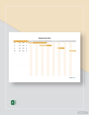 Simple Network Gantt Chart Template