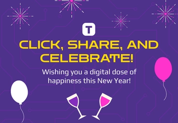 Free New Year E-Card Template to Edit Online
