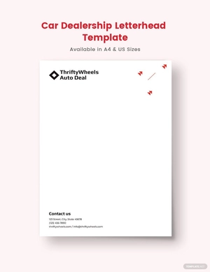 Car Dealership Letterhead Template