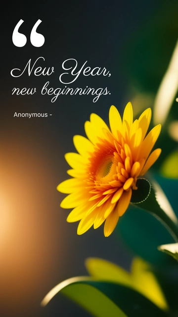 Free Best New Year Resolution Quote Template to Edit Online