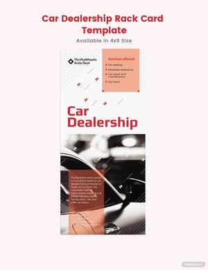 Car Dealership Rack Card Template