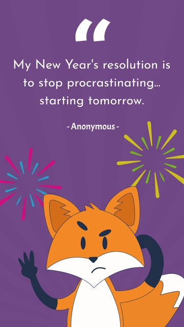 Free Funny New Year Wishes Quote Template to Edit Online