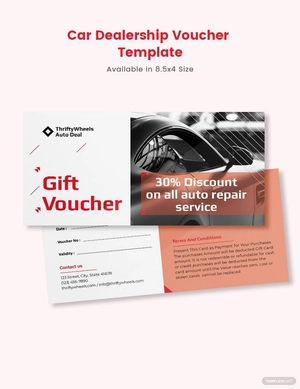 Car Dealership Voucher Template