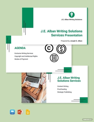 Freelance Writer Presentation Template
