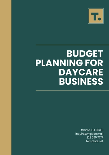 Free Budget Planning for Daycare Business Template to Edit Online