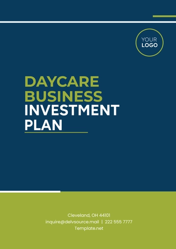 Free Daycare Business Investment Plan Template to Edit Online