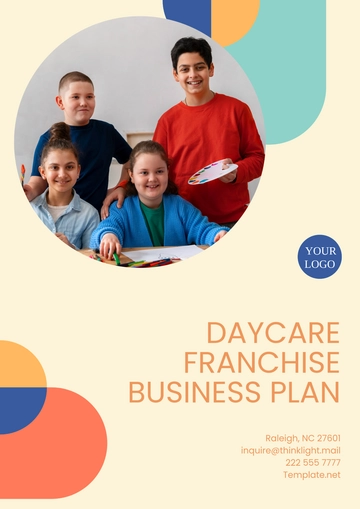 Free Daycare Franchise Business Plan Template to Edit Online