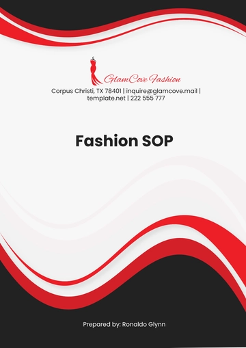 Free Fashion SOP Template to Edit Online