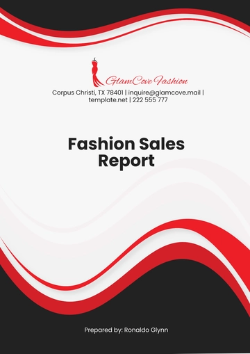 Free Fashion Sales Report Template to Edit Online