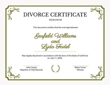 Free Divorce Certificate Template to Edit Online