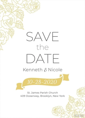 Save the Date Wedding Invitation Template