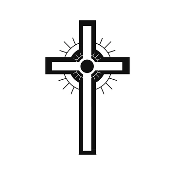 Free Black and White Cross Clipart to Edit Online