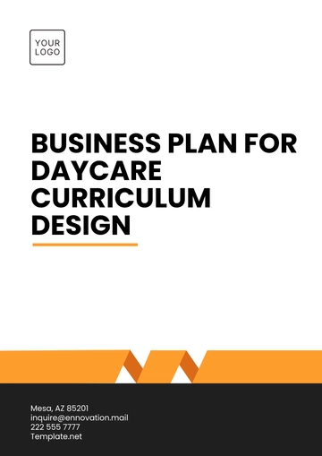 Free Daycare Curriculum Design Business Plan Template to Edit Online