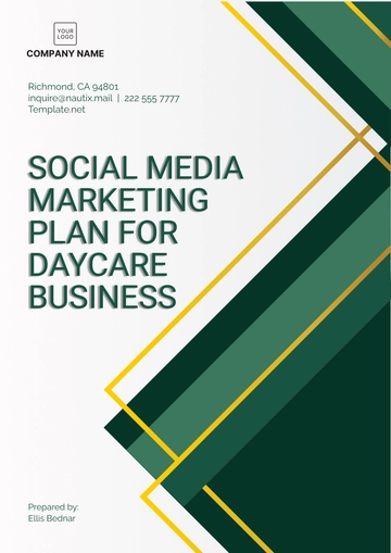 Free Social Media Marketing Plan for Daycare Business Template to Edit Online