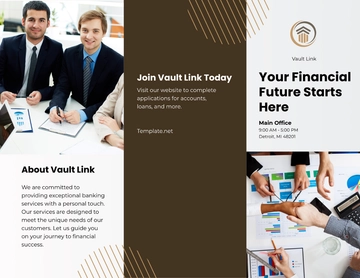 Free Bank Service Brochure Template to Edit Online