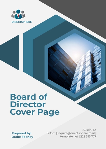 Free Board of Director Cover Page Template to Edit Online