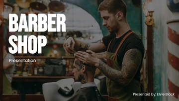 Free Barber Shop Presentation Template to Edit Online