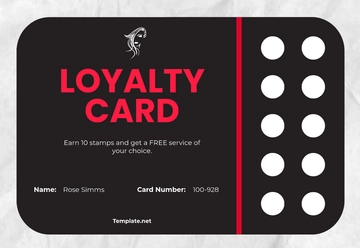 Free Beauty Parlor Loyalty Card Template to Edit Online