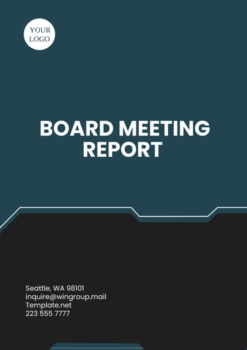 Free Board Meeting Report Template to Edit Online