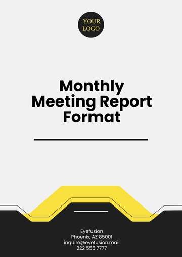 Free Monthly Meeting Report Format Template to Edit Online