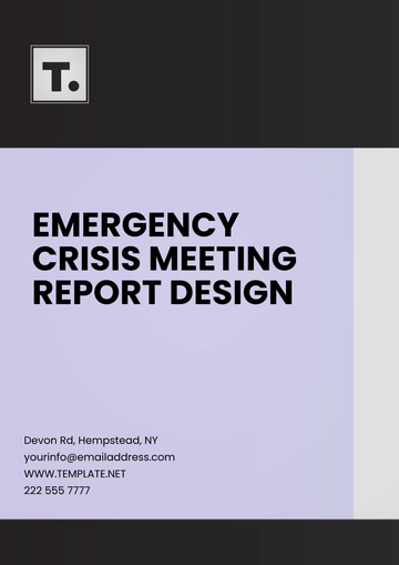 Free Emergency Crisis Meeting Report Design Template to Edit Online
