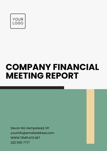 Free Company Financial Meeting Report Template to Edit Online