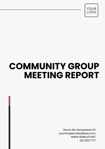 Free Community Group Meeting Report Template to Edit Online