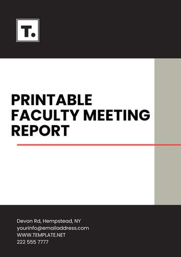 Free Printable Faculty Meeting Report Template to Edit Online