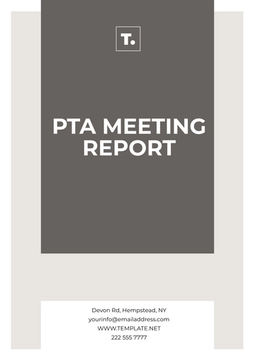 Free PTA Meeting Report Template to Edit Online