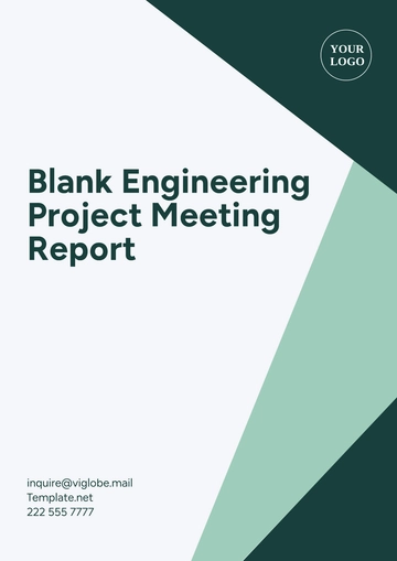 Free Blank Engineering Project Meeting Report Template to Edit Online