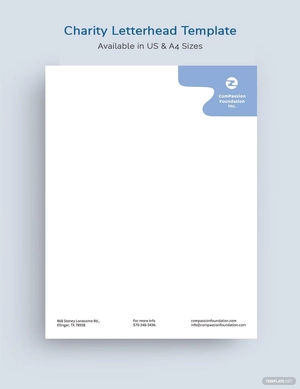 Charity Foundation Letterhead Template