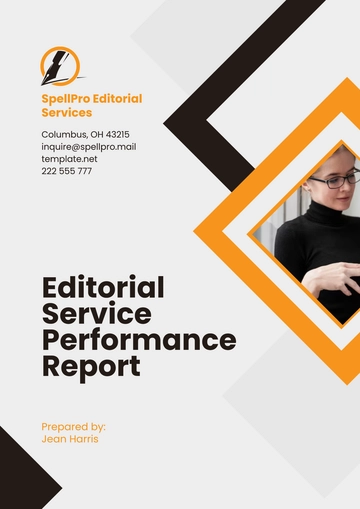 Free Editorial Service Performance Report Template to Edit Online