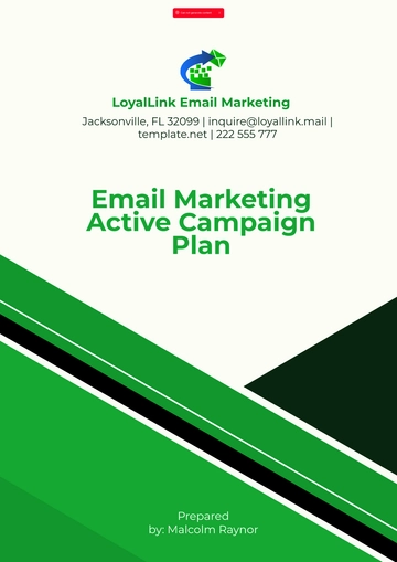 Free Email Marketing Active Campaign Plan Template to Edit Online