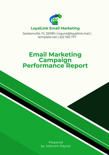 Free Email Marketing Campaign Performance Report Template to Edit Online