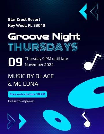 Free Thursday Nightclub Flyer Template to Edit Online