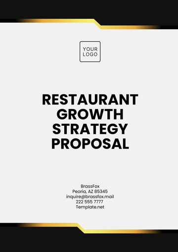 Free Restaurant Growth Strategy Proposal Template to Edit Online